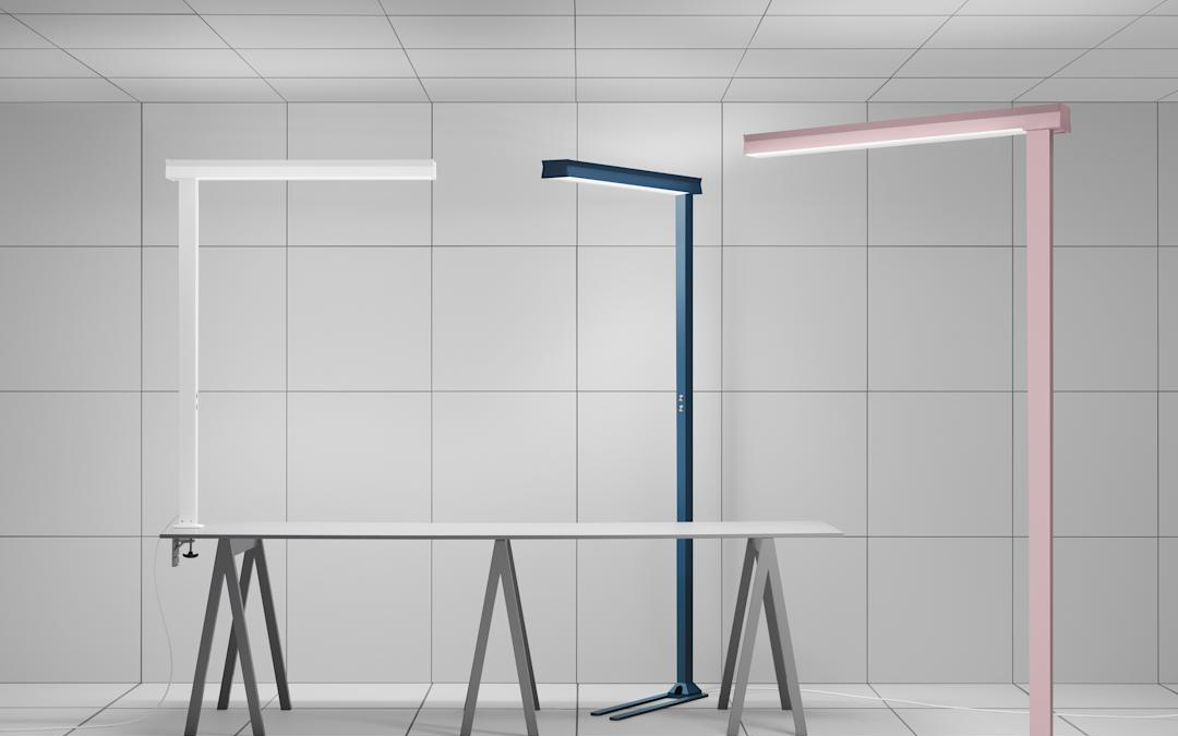 LED Office Floor Lamp with Tunable White Uplight and Downlight