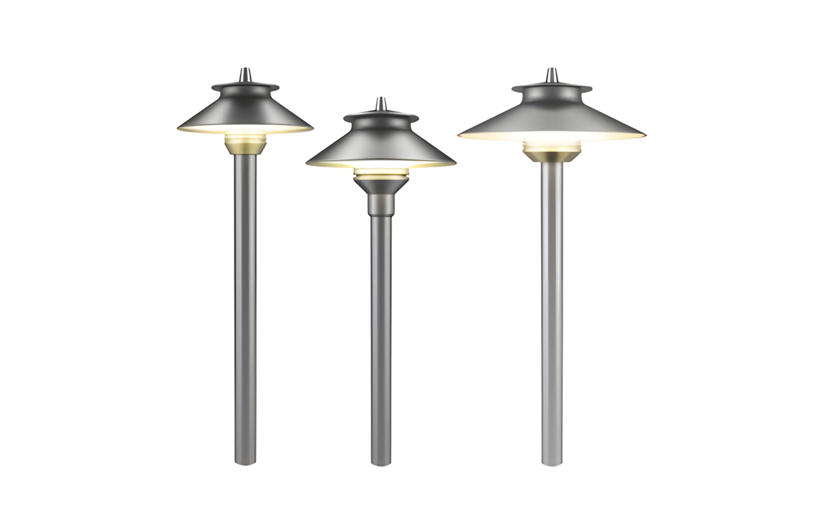 LED Path Light for Outdoor Landscape Lighting with Durable Brass or Aluminum Housing