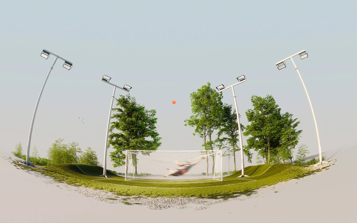 LED Sports Floodlight with Custom CRI, TLCI, and CCT for Broadcast-Quality Lighting