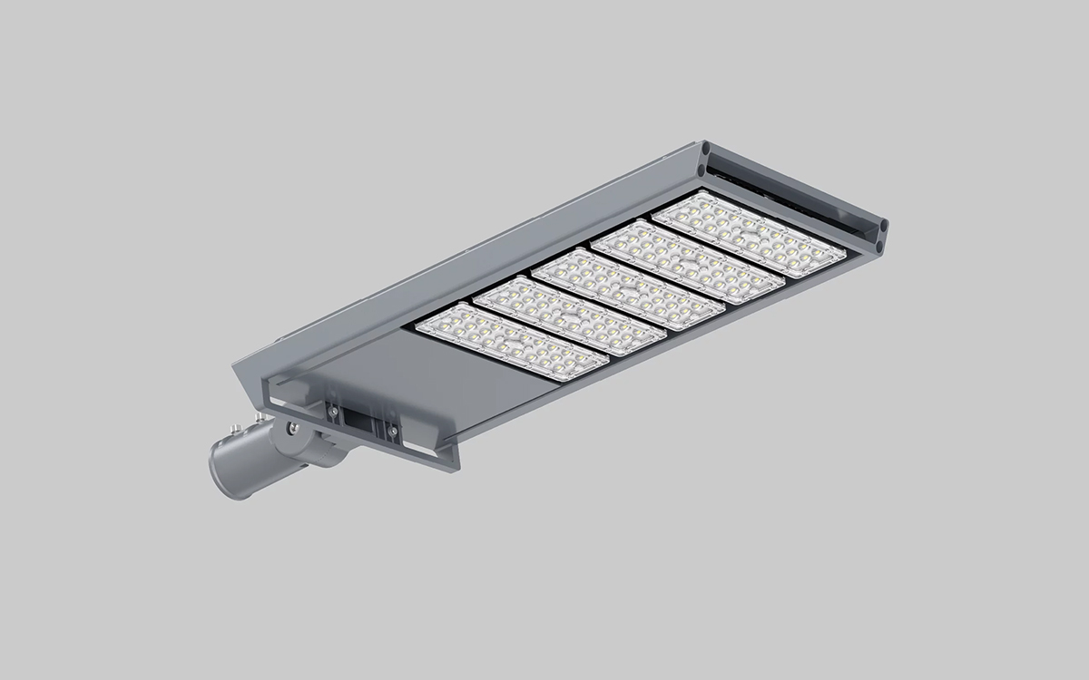 LED Street Light with Wide Voltage Input and Modular Power Scalability for Public and Commercial Lighting