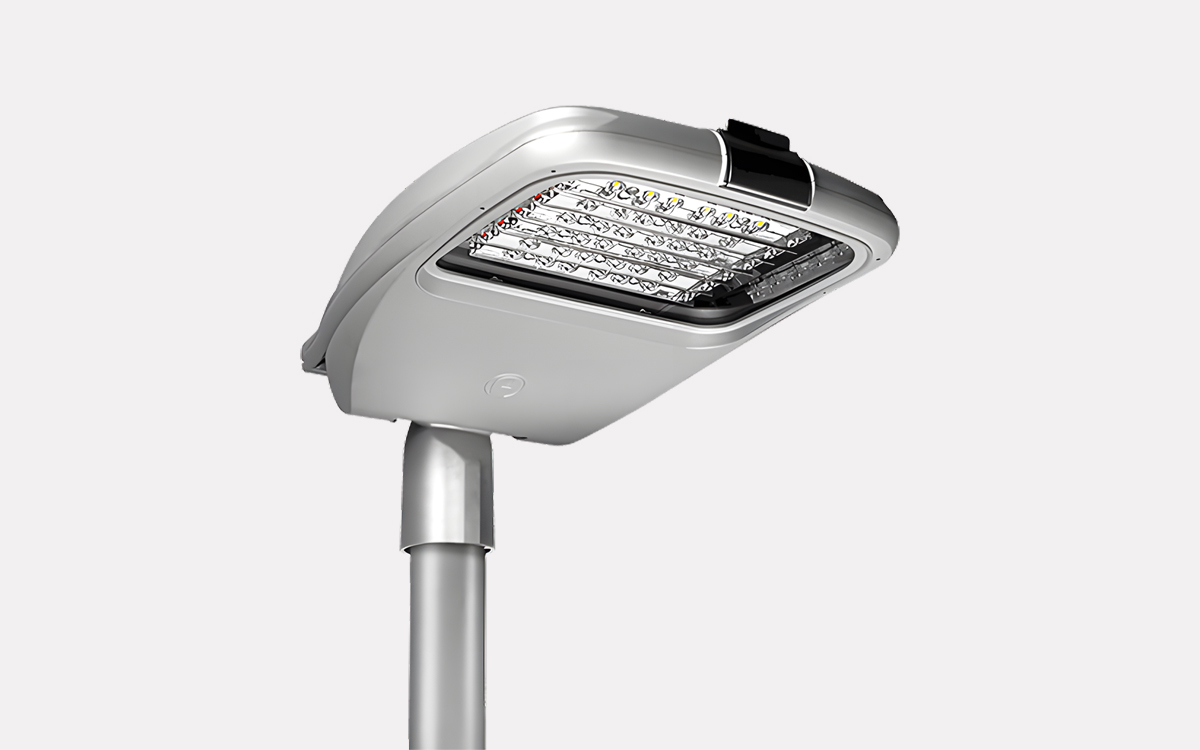 LED Street Luminaire with DALI Dimmable Driver for Roadways, Pathways, and Public Spaces