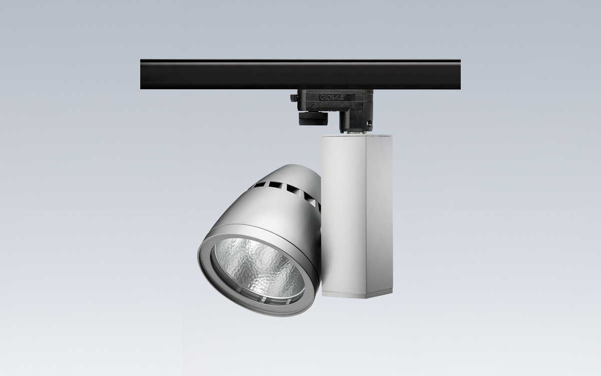 LED Track Head with 277V Two-Circuit Two-Neutral Track Compatibility and HTEK Adapter for Two-Circuit Track Systems