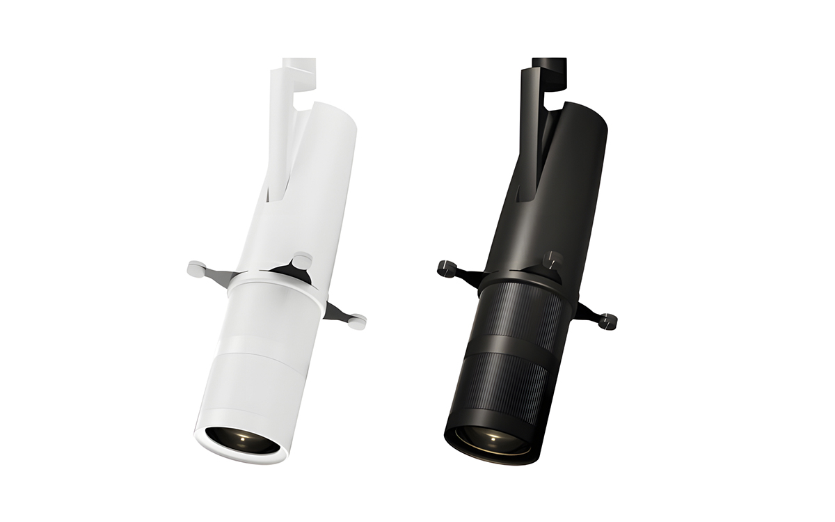 LED Track-Mount Profile Spotlight with Zoom Optics for Museum, Gallery, and Retail Display Lighting