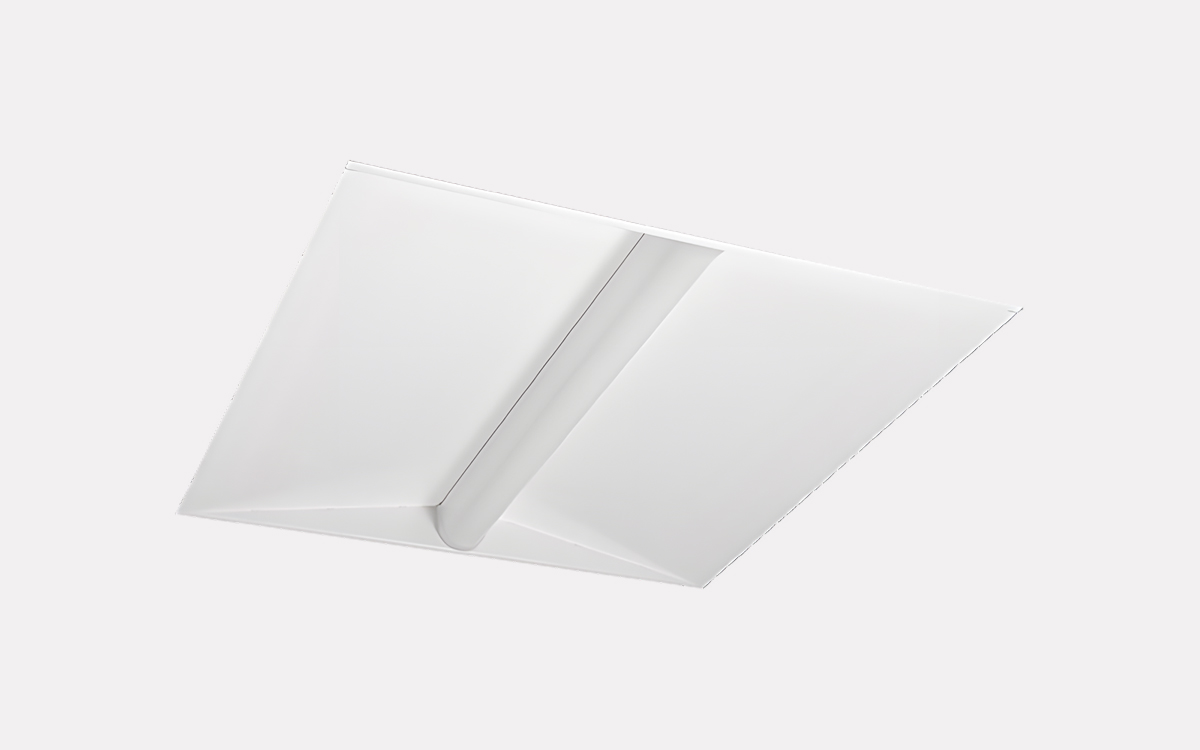 LED Troffer Light with Dimmable Drivers and Remote Emergency Backup