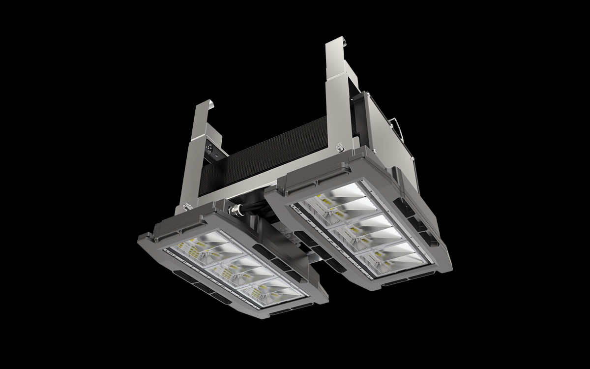LED Tunnel and Underpass Light with High Luminous Efficacy, Surge Protection, and Corrosion Resistance