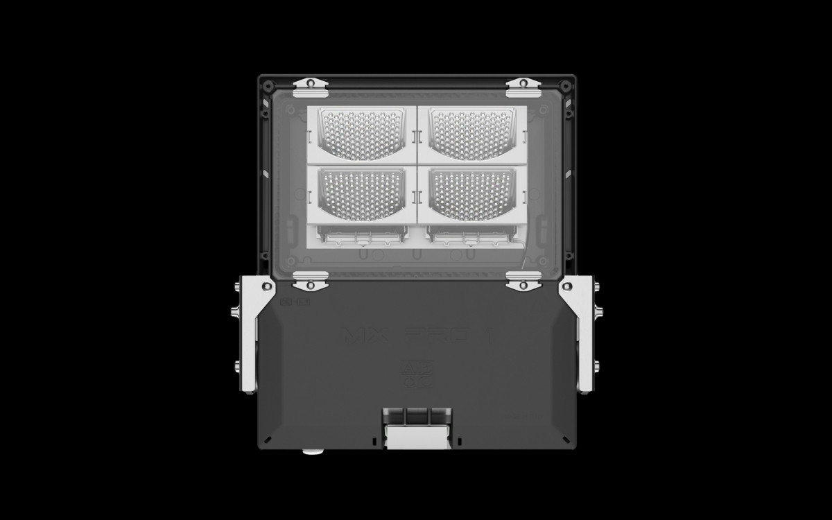 LED Tunnel Floodlight for Road Tunnels, Highway Infrastructure, and Reinforcement Lighting with Symmetrical and Asymmetrical Optics