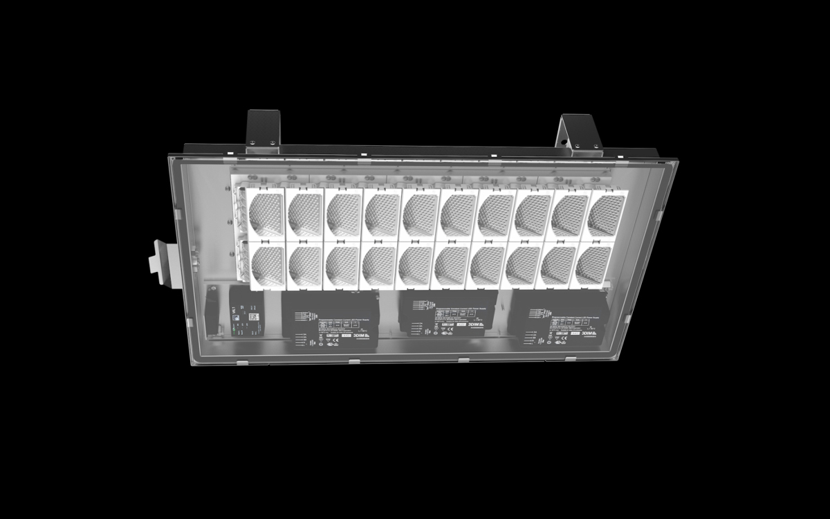 LED Tunnel Light for Central, Offset, and Side Mounting with Narrow, Medium, Wide, and Extra-Wide Beams