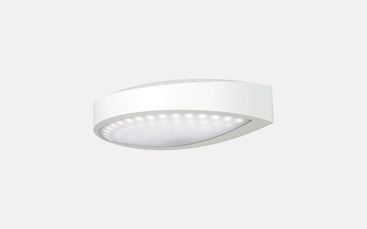 LED Wall Light with Dimmable and Emergency Versions for Corridors, Stairwells, and Office Pillars