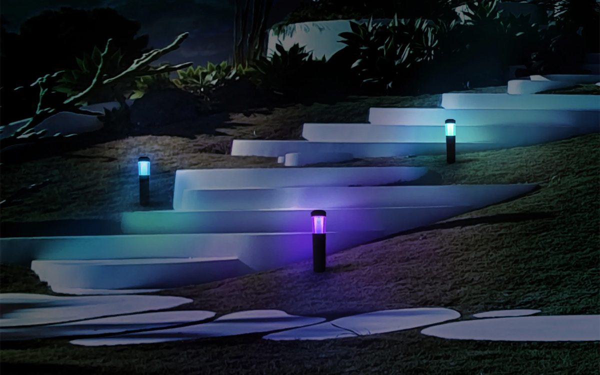LIFX Matter-Compatible LED Bollard Light with Addressable RGB Zones and App + Voice Control via Alexa, Google, Siri, and SmartThings