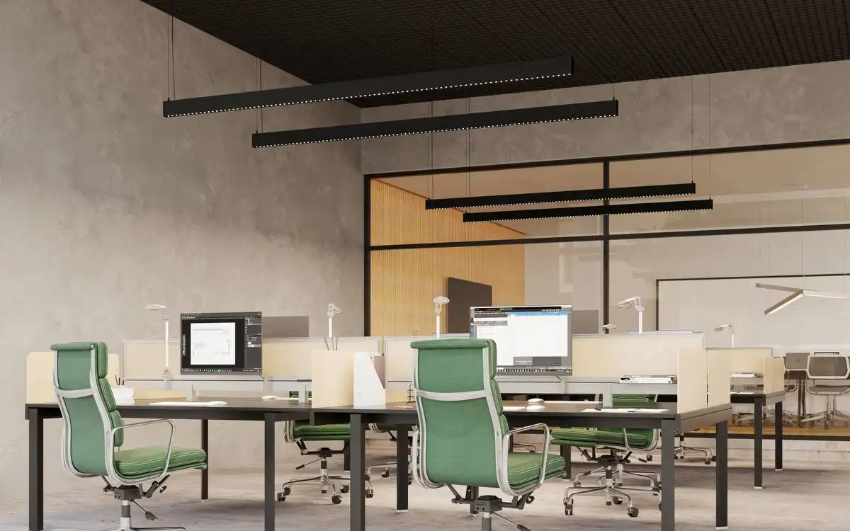 Linear Architectural LED Luminaire with Anti-Glare Micro-Spotlight Optics for Direct and Indirect Lighting