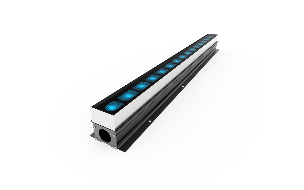 Linear Inground Pixel-Controlled LED Wall Washer and Grazer for Architectural Façade Lighting