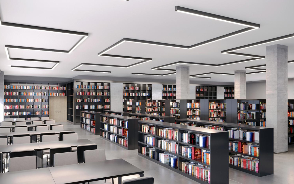 Linear LED Lighting System with Multiple Aperture Sizes and Seamless Roll-Out Diffuser