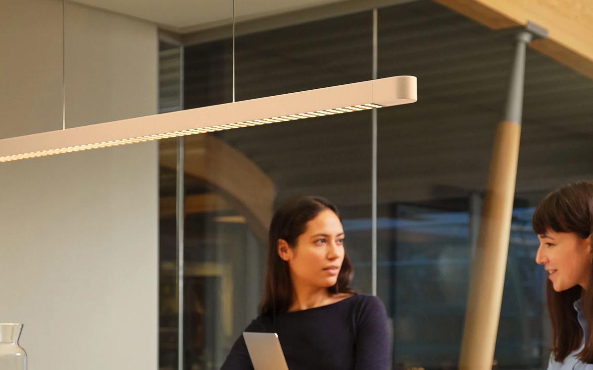 Linear LED Pendant Light with Adjustable Height, Color Temperature, and Smart App Control