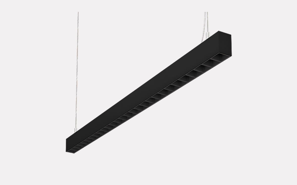 Linear LED Pendant Light with Multiple Optic Versions for Hotels and Museums