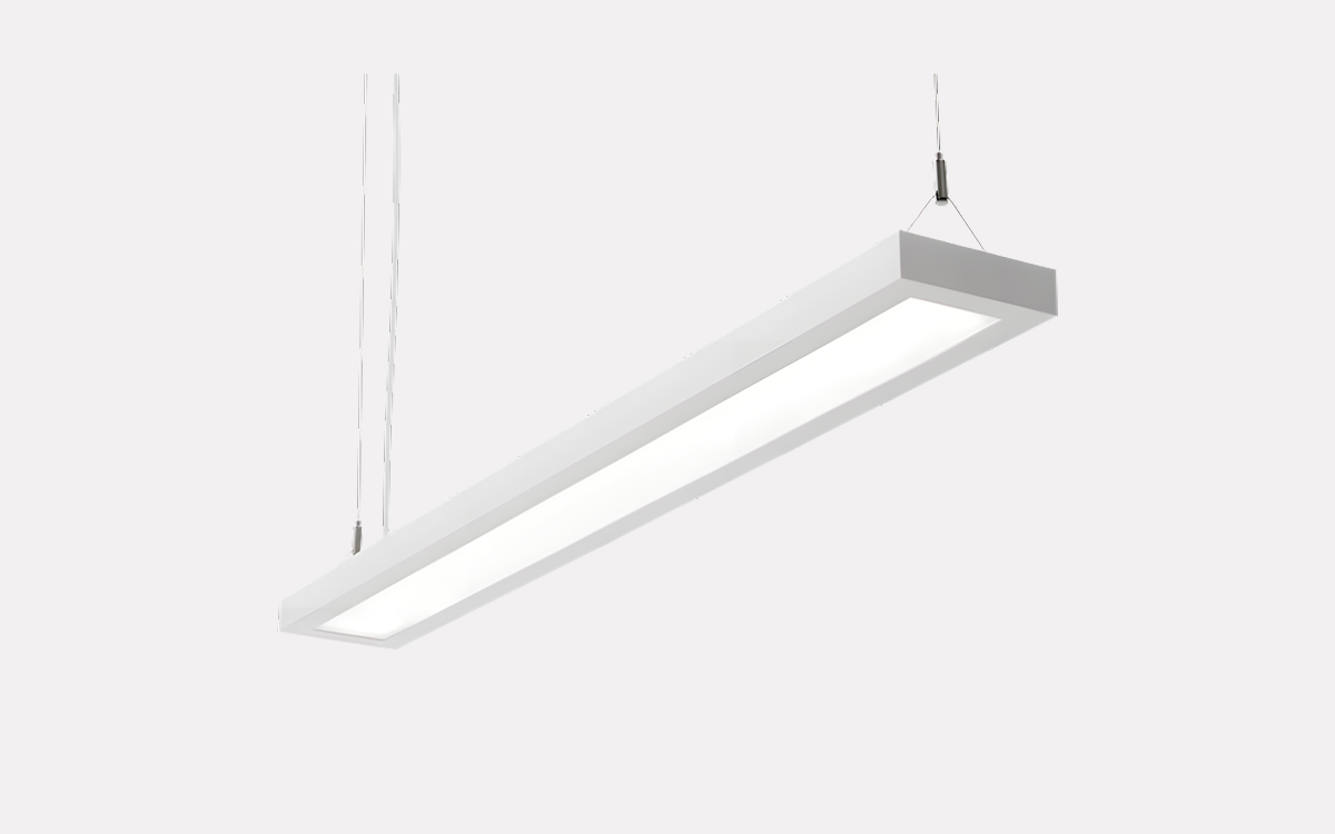 Linear Pendant LED Luminaire with 40/60 Uplight Downlight for Modern Office Lighting