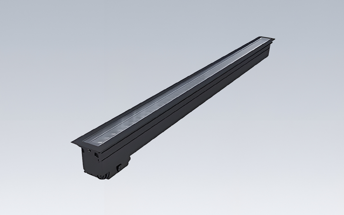 Linear Recessed LED Luminaire with Integral Driver for Architectural Façades, Bridges, and Monuments