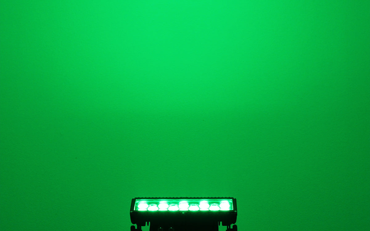 Linear RGB LED Wash Light with Multiple DMX Channels, Strobe Effects, and Variable Electronic Dimmer