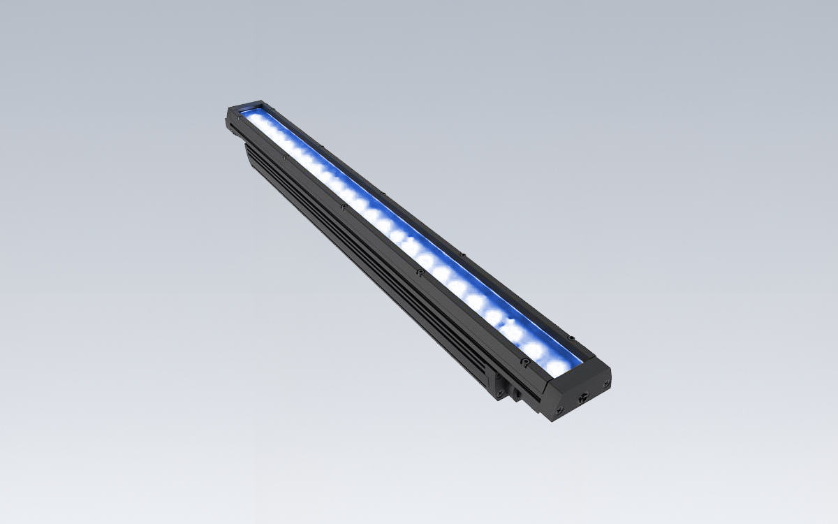 Linear Static White and Color LED Wall Washing and Grazing Light with DMX512 Control and 0-10V Dimming