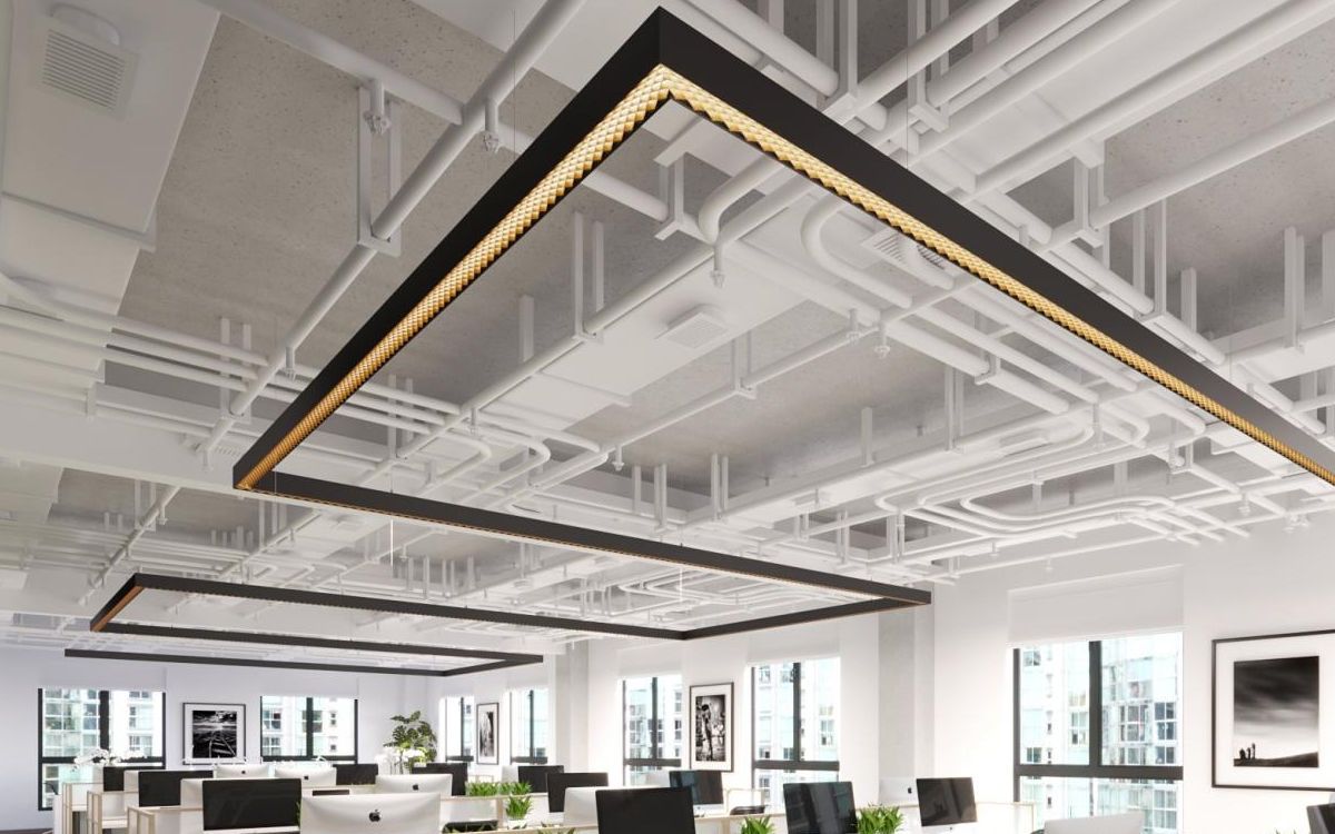 Low Glare Continuous Linear LED Lighting System for Office, Hospitality, and Retail Spaces