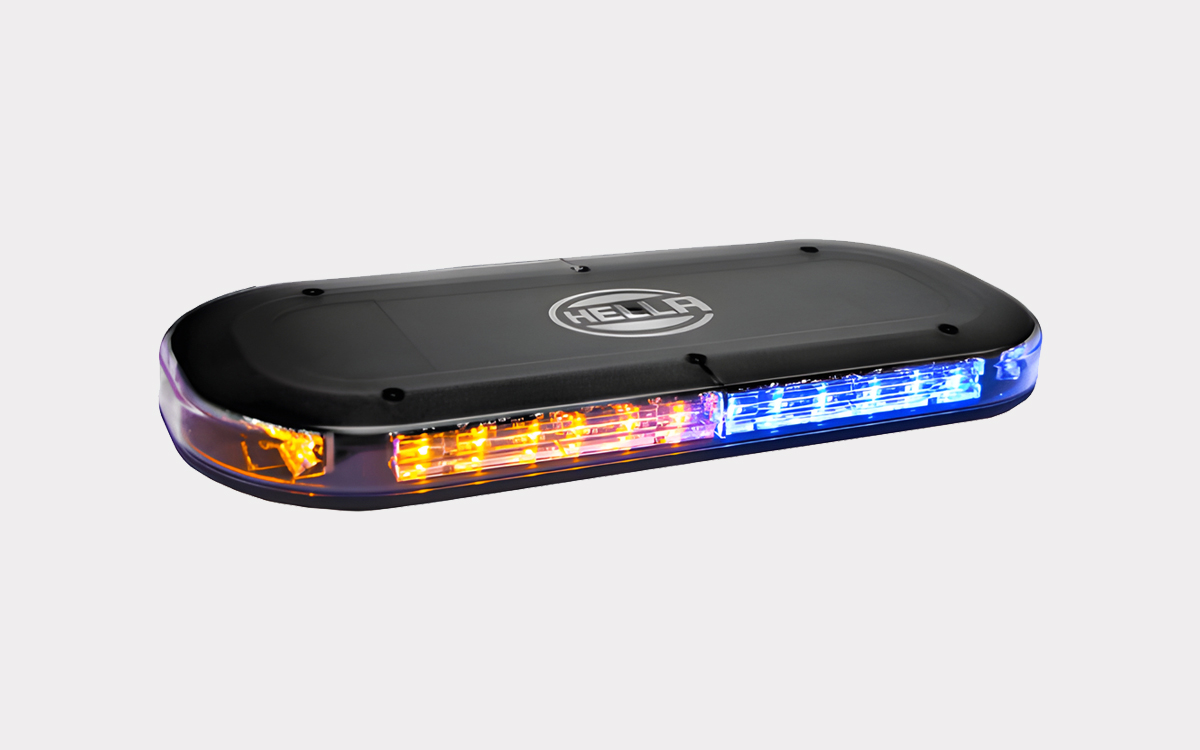 Low Profile LED Warning Lightbar with Multiple Flash Patterns and Dual Amber/White Color Options