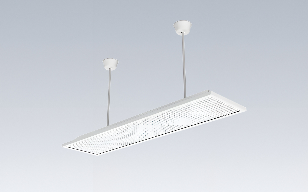 Low UGR LED Classroom Lights with Wireless Dimming, High CRI, and Anti-Glare Grid Technology for Educational and Office Environments