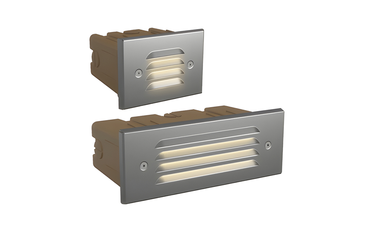 Low-Voltage Recessed Step Light for Pathways, Steps, and Vertical Hardscape Lighting