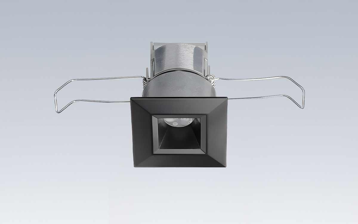 Low Wattage Mini Square Recessed LED Downlights with Spot, Narrow Flood, or Flood Beam Options for Accent and Task Areas