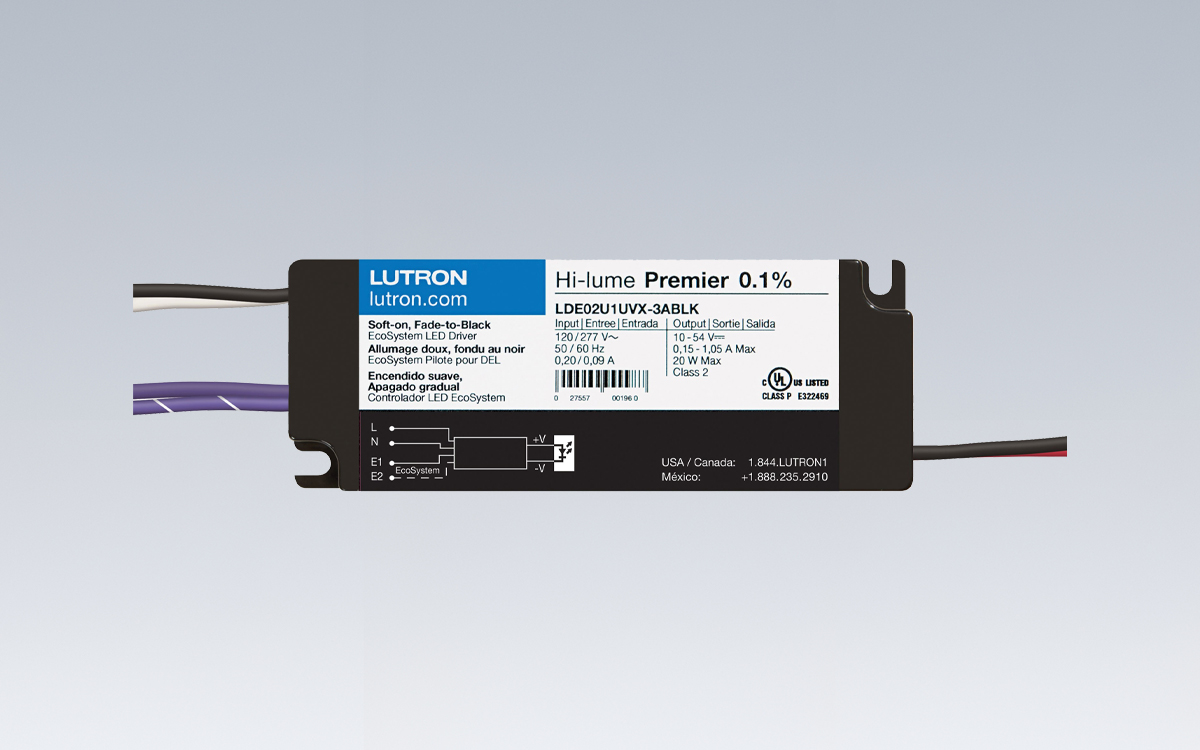 Lutron Hi-lume Premier EcoSystem LED Driver with Smooth Fade-to-Black, Flicker-Free Continuous Dimming
