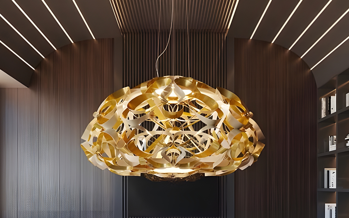 Luxury Chandelier Light with Quantum Entanglement Inspired Design and Dimmable LED Filament Bulbs