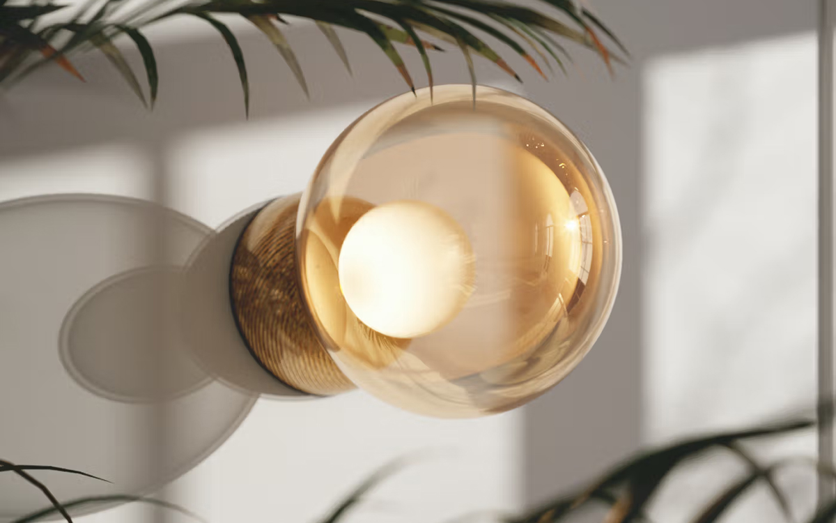 Luxury Wall Sconce with Minimalist Geometry and Multi-Tone Metallic Nanocoating with Soft Warm 2700K LED Module