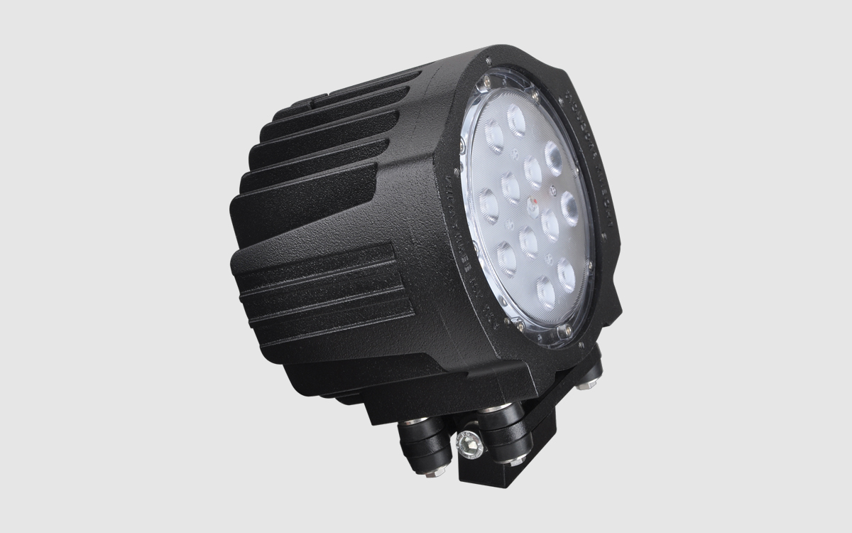 Marine-Grade LED Floodlight with Shock Mount Base for Heavy-Duty Industrial and Offshore Vessel Applications