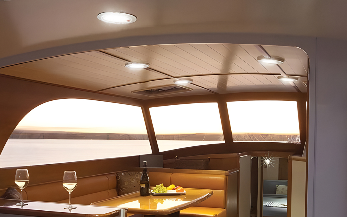 Marine LED Downlight with Touch Switch for Cabins, Cockpits, and Deck Applications