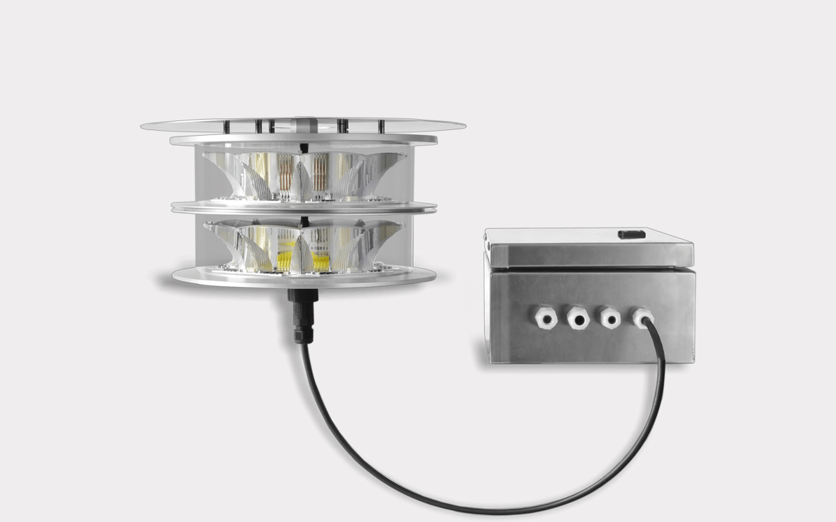 Medium-Intensity White and Red Dual LED Obstruction Light for ICAO Type A and Type B Compliance