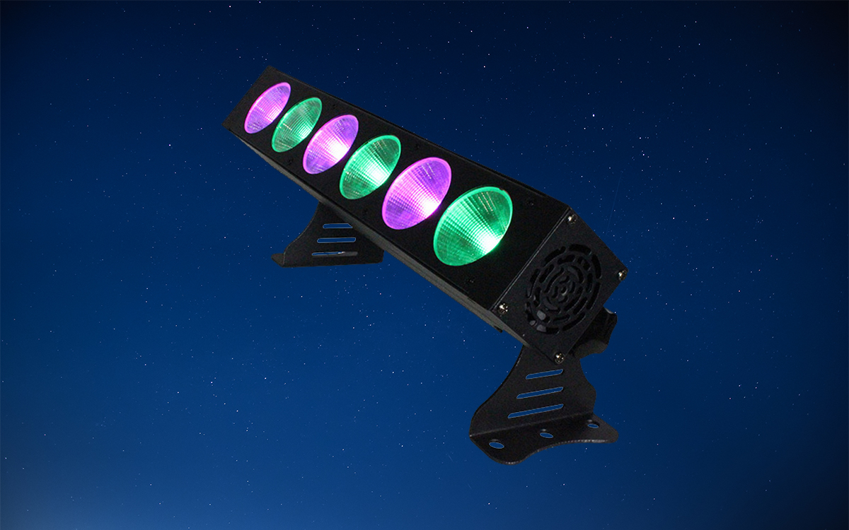 Mini COB LED Wash Light with Individual Pixel Control, Variable Electronic Dimmer, Flexible DMX Programming