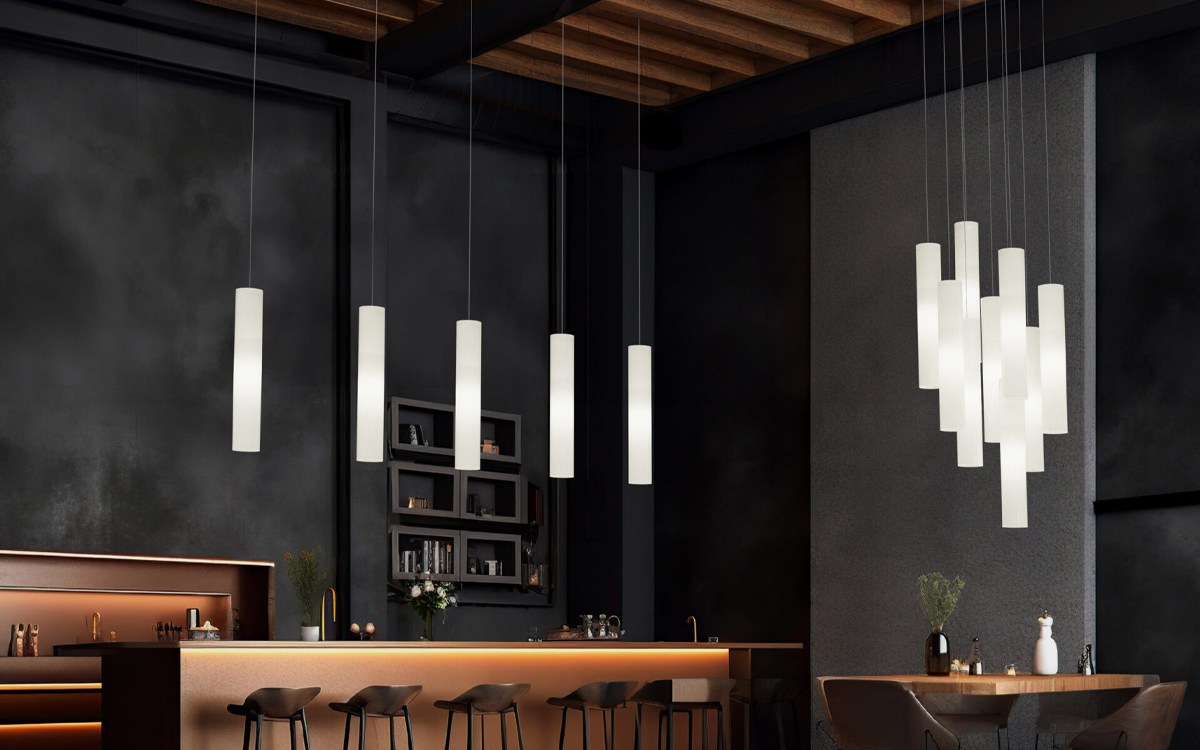 Minimalist Tubular Acrylic Pendant Light with Frosted LED Illumination for Ambient Modern Interiors
