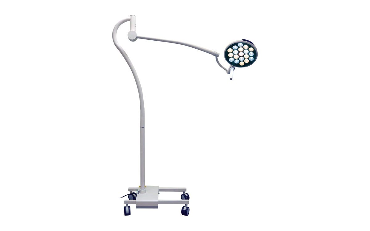 Mobile LED Procedure Light with Shadow-Reducing Multi-LED Array and Color Temperature Adjustability