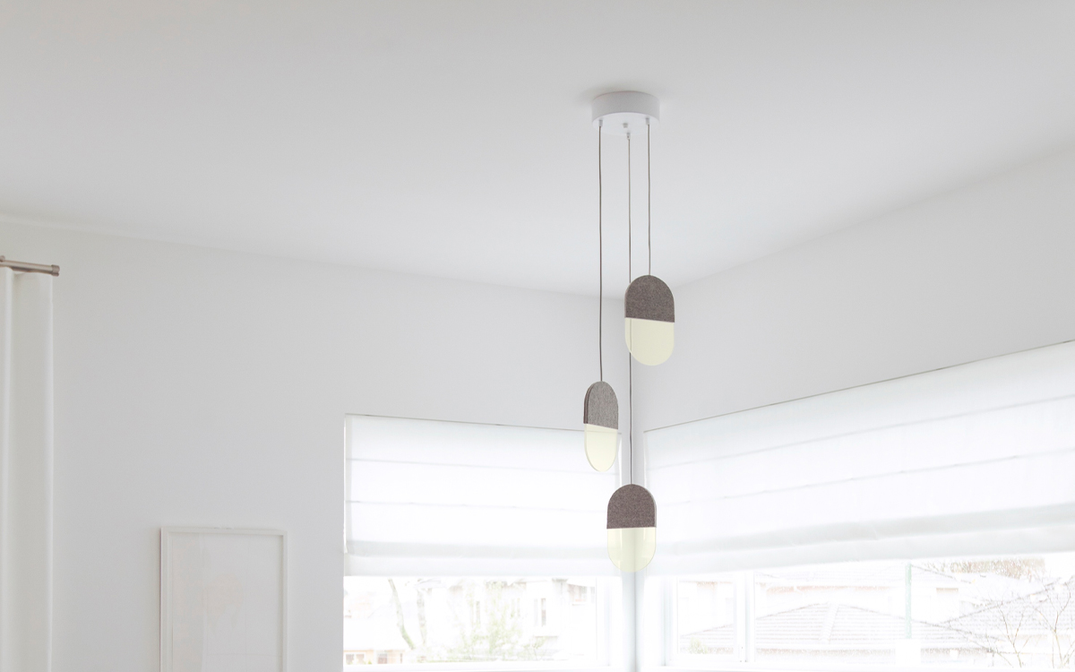 Modern Acoustic Pendant Light with Clear Panel Glow for Office and Hospitality Spaces