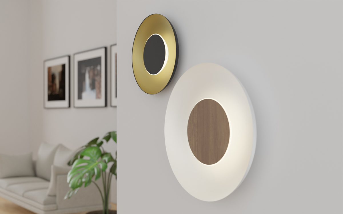 Modern Backlit LED Wall Sconce with Interchangeable Face Plate