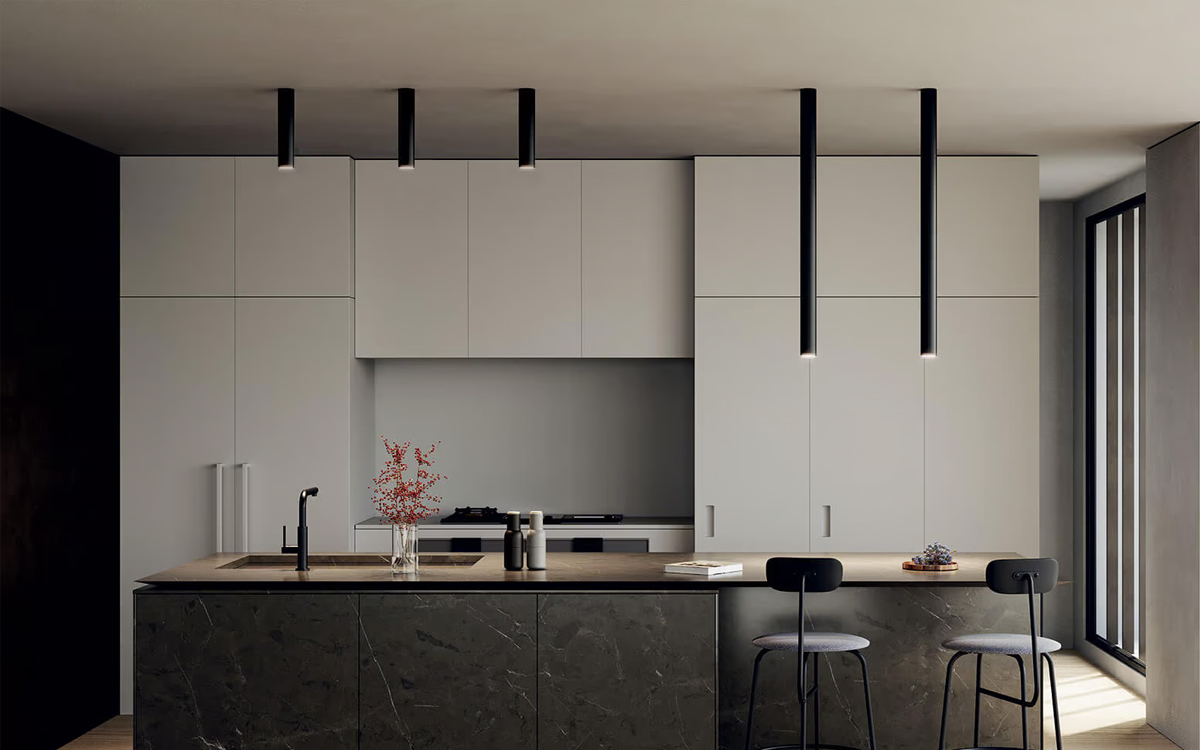 Modern Cylindrical LED Downlights with Slim Tubular Form for Contemporary Interior Design Projects