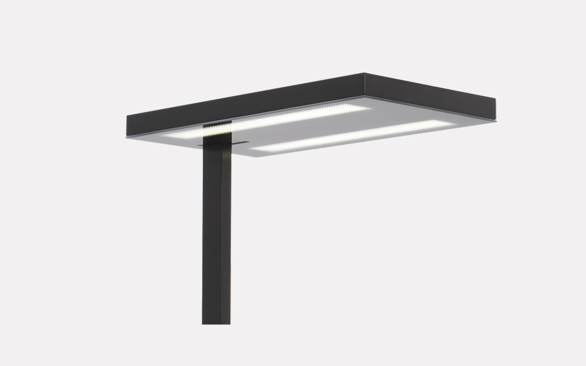 Modern Freestanding Office Light with Uplight and Downlight for Workstation Task Lighting