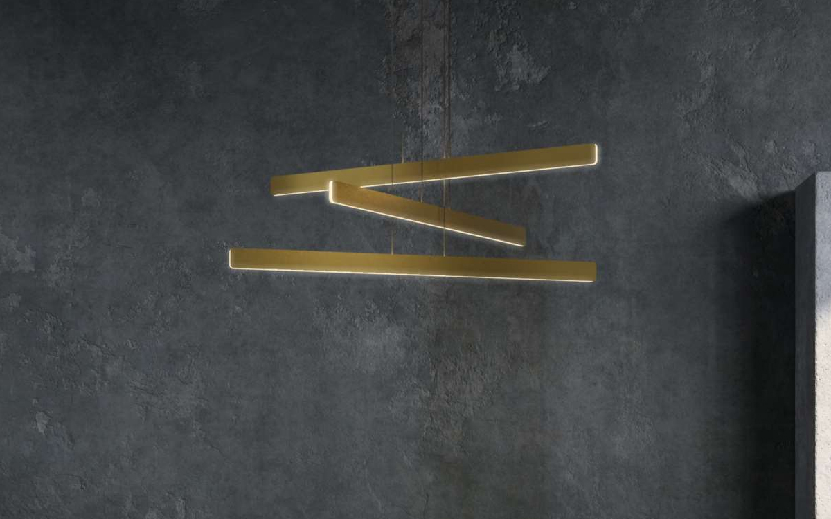 Modern Linear LED Pendant with Soft Glow and Continuous Light Band
