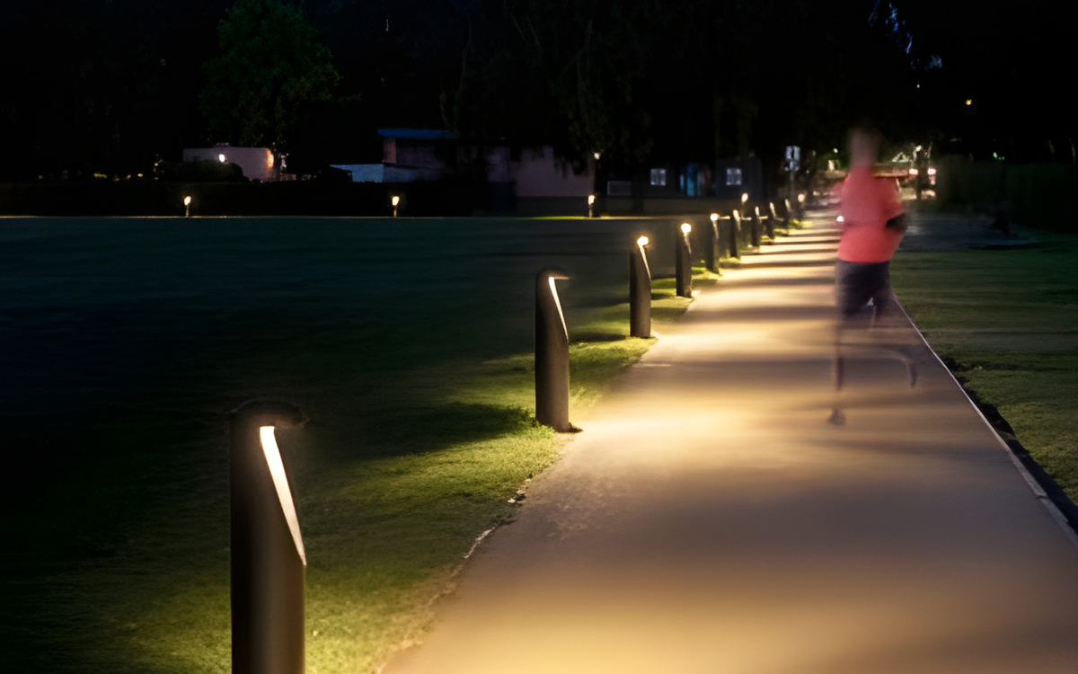 Modern Outdoor Bollard Light with IDA Dark Sky Compliance and Vandal-Resistant Steel Construction