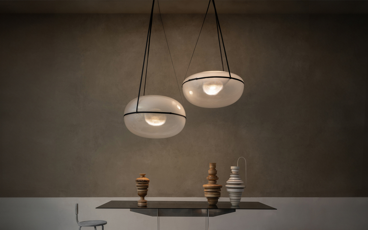 Modern Pendant Light with Sculptural Dual Shade Design for Residential, Hospitality, and Retail Environments