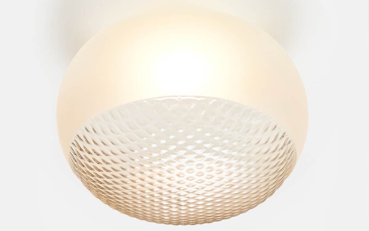 Modern Prismatic Globe Ceiling Light with Flexible Dimming Systems and Diamond Textured Shade