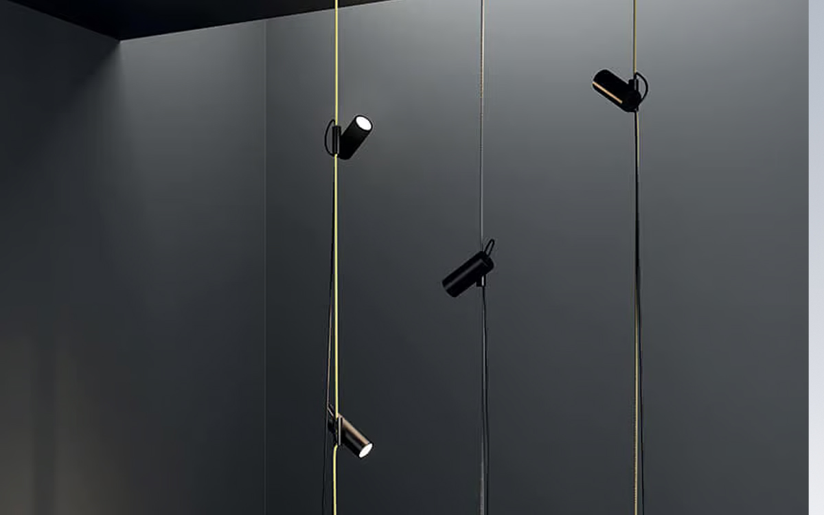 Modern Suspended Rope Lamp with Counterweight and Vertical Adjustment for Living Rooms and Workspaces