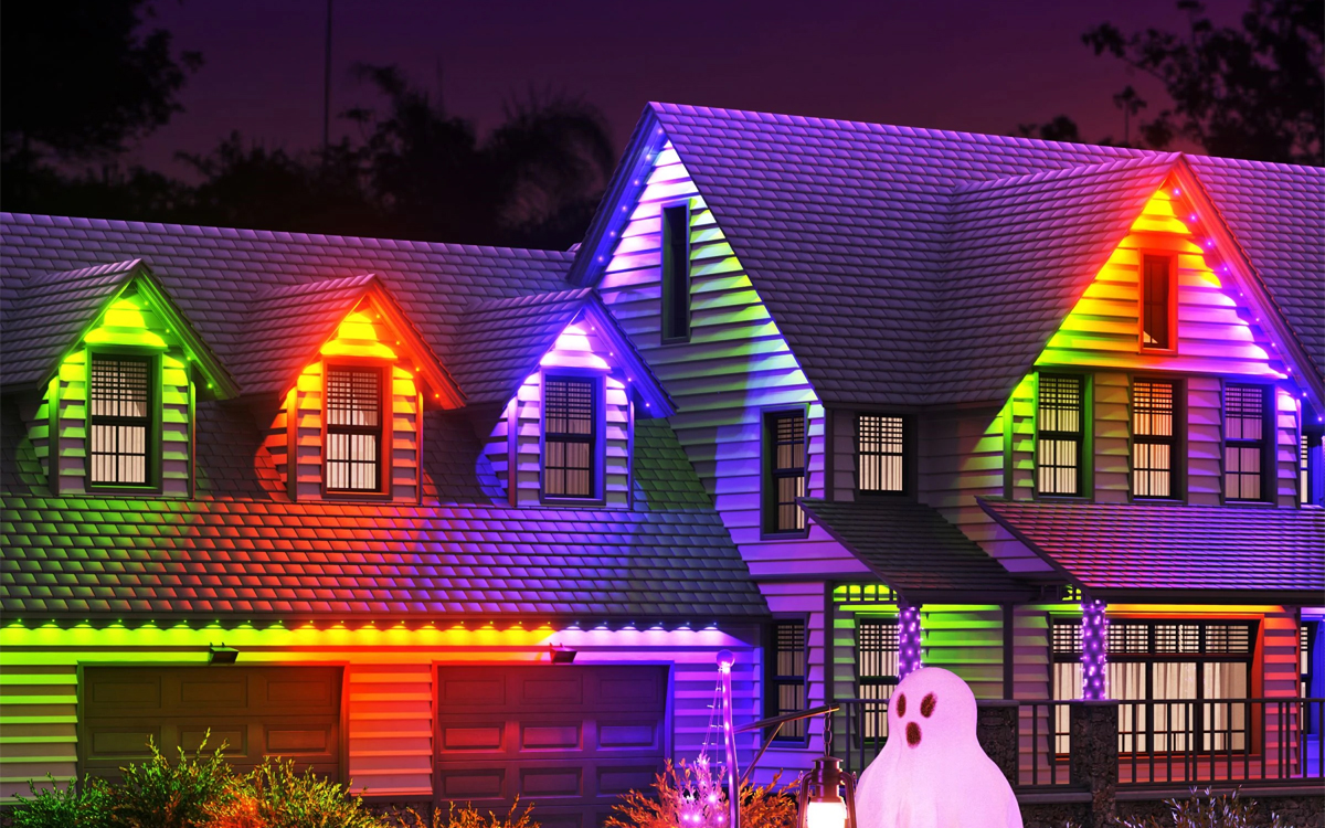 Nanoleaf Smart Permanent Outdoor Lights with 30 Addressable LED Pucks and Matter Compatibility