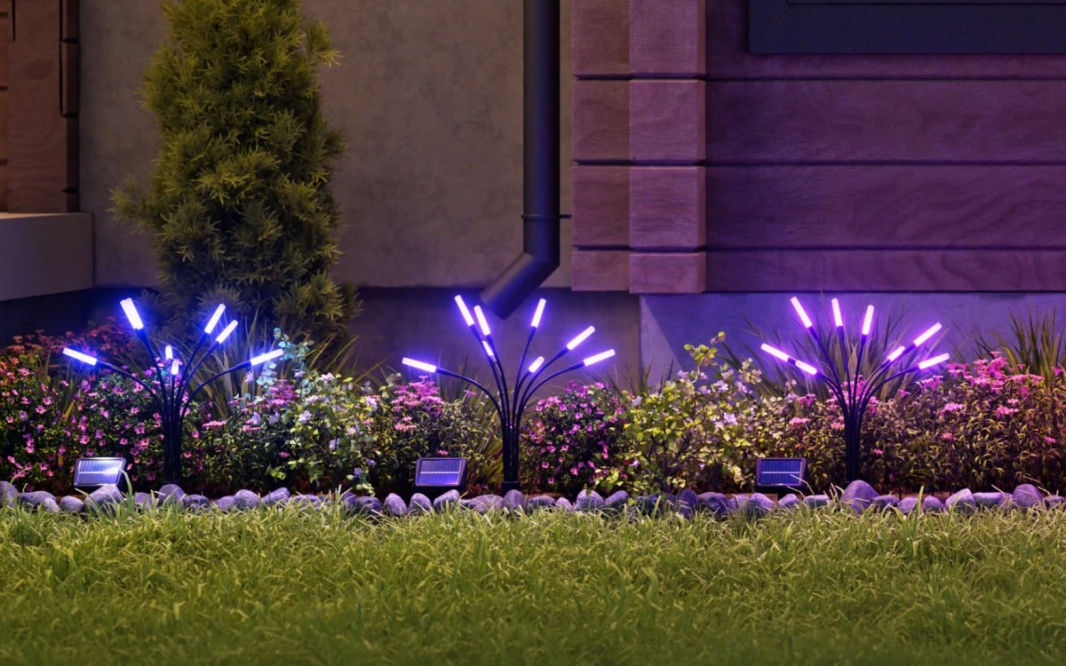 Nanoleaf Smart Solar Garden Stake Lights with RGBW LEDs, Animated Color Scenes, and Remote Control