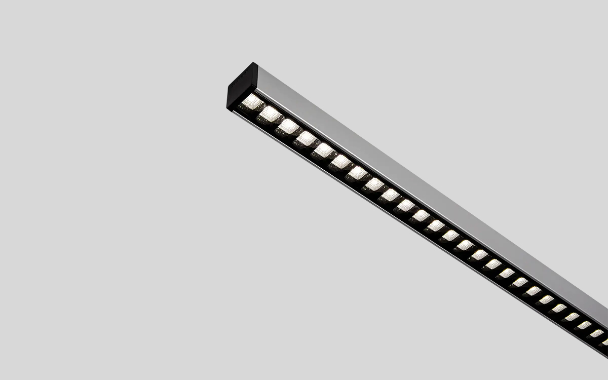 Narrow Profile Linear LED Luminaire for Exposed T-Bar Ceiling Mounting