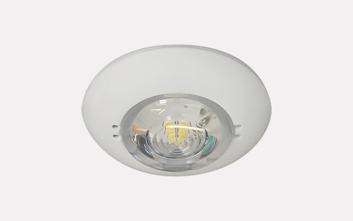 Non-Maintained Emergency LED Downlight with Open Area and Escape Route Coverage