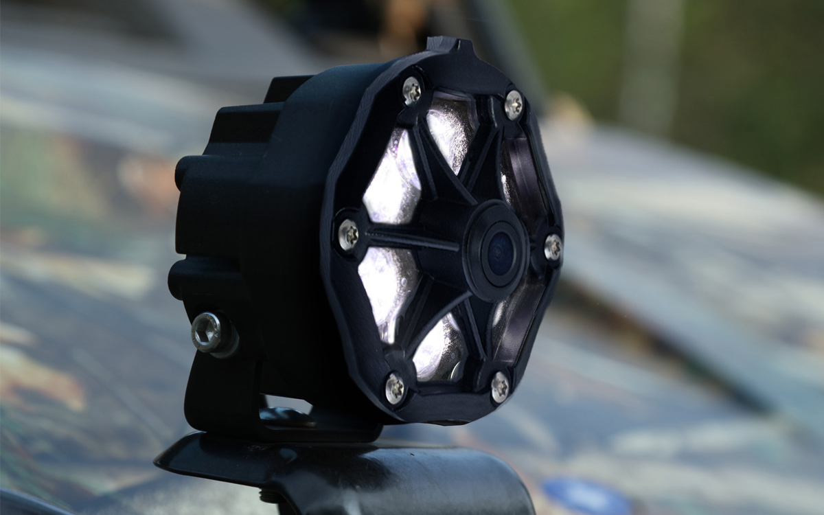 Off-Road LED Light Pods with Interchangeable Spot, Medium Flood, and Wide Flood Lenses